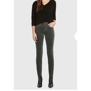 Women’s Principle Denim Dreamer Skinny Green Velvet Pants Sz 30